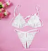 Lencería Sexy de Tres Puntos con Tanga de Espalda en T Sujetador para Mujer Atractivo Camisón Sexy para Mujer de una Pieza Atractivo de Encaje Sexy