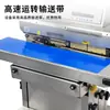 Huaijiao Paquete Máquina Selladora Continua Inteligente Codificación con Rueda de Tinta Mascarilla Alimentaria Papel de Aluminio Industrial Té Bolsa de Plástico