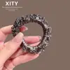 Elástico de Cabelo de Cristal Super Brilhante para Mulheres 2026 Novo Estilo Elegante Prendedor de Rabo de Cavalo Que Não Danifica o Cabelo, Acessório de Cabelo de Coque de Alta Qualidade