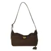 Bolsa Baguete Simples Estilo Coreano para Mulheres 2025 Inverno Nova Textura High-End Estilo Estrangeiro Luxo Leve Bolsa Transversal de Ombro Único