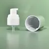 Bomba de Polvo de 20 Dientes Boquilla de Spray Externa de Doble Capa Tapa Redonda Plateado Brillante Galvanizado Cabezal de Bomba de Presión para Loción Cosmética Fabricante