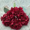 Nueva flor de boda china roja grande vino tinto boda roja pasillo camino plomo suave decoración flor falsa al por mayor