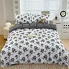 Conjunto Romântico de Gaze Dupla Camada Quatro Peças Capa de Edredom Espessa Lençol de Dormitório Conjunto de Quatro Peças Roupa de Cama Imitação de Linho Saia de Cama 4 Peças