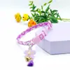 Collar para gato con cadena floral a cuadros, ajustable, anti-asfixia, cadena para cuello de gato, suministro en stock