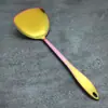 Conjunto de espátulas para cozinhar utensílios de cozinha transfronteiriço aço inoxidável colher para panela quente espátula dourada colher pública conjunto de utensílios de cozinha de aço inoxidável