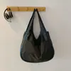 Bolsa de Compras Estilo Coreano para o Dia a Dia Mais Vendida Dobrável Portátil Bolsa de Ombro Única de Nicho Grande Capacidade Estilo College Bolsa Tote Ins