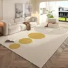 Alfombra estilo crema para sala de estar, manta para mesita de noche de dormitorio, alfombra de alta calidad para sofá y mesa de café, tapete doméstico antideslizante y fácil de cuidar