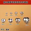 Acrílico Costurado à Mão Pêssego Diamante Coração Malha Duplo Furo Diamante Roupas Vestido de Casamento Sapatos de Casamento Joias Acessórios DIY Contas Soltas