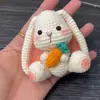 Colgante de Conejo Tejido a Mano con Lana Paquete de Materiales Crochet DIY Muñeca Tejida Regalo para Pasar el Tiempo Hecho a Mano