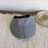 Chapéu com Aba de Jeans Lavado em Lyocell para Mulheres, Proteção Solar de Verão, Emagrecimento Facial, Estilo Vintage, Chapéu de Sol Dobrável