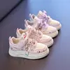 Zapatillas para niñas, nueva colección otoño 2026, versátiles de estilo coreano, de dibujos animados, gato Kitty, zapatos casuales blancos para niños mayores