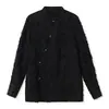 Nova Camisa de Outono com Estampa Floral Estilo Chinês, Gola Diagonal e Design de Botões, Corte Solto, Camisa Elegante N1012