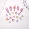 Série Luminosa Desenho Animado de Borboleta Acessórios para Nail Art Fofos Pequenas Peças de Resina 3D Brincos DIY Decorações de Unhas Vestíveis