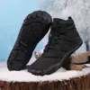 Venta directa de fábrica botas de nieve para exteriores impermeables zapatos de algodón de cinco dedos engrosados con forro de felpa antideslizantes resistentes al frío aislamiento zapatos de cinco dedos barefoot