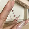Caperucita Roja con Pulsera de Granate Retro para Mujer de Alto Gusto Lujo Ligero Diseño de Nicho Pulsera de Moda