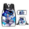Robô Espacial Astro Bot Mochila Escolar Conjunto de Três Peças Mochila Infantil para Ensino Fundamental Bolsa de Ombro Estojo
