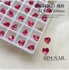 Nail art família com 1:1 coração apontou broca super flash cor 6 * 6,6 mm amor desgaste broca pilha de unhas