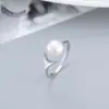 Corea por el resto de tu vida ¿tienes anillo de perla de cola de pez para mujer plata de ley s925 concha moda ins joyería accesorios de soporte vacío DIY