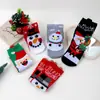 Meias de Natal Cruzadas Europeias e Americanas Amazon Meias Vermelhas Desenho Animado Papai Noel Boneco de Neve Meias Femininas Outono e Inverno Meias Zhuji