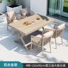 Mesas y Sillas Nórdicas para Exteriores Famosas en Internet, Sillas de Mimbre de Aleación de Aluminio para Jardín al Aire Libre y Casas de Huéspedes, Mesa de Comedor Combinada para Patio de Balcón