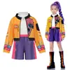 Cazadora de K-Pop Grupo de Brujas Chicas de K-Pop Disfraz de Traje Festivo de Tres Piezas Niños