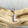 Pendientes de Aleación de Titanio Astmf-136 con Colgante Largo de Zirconia en Forma de Gota, Cabezales de Joyería de Titanio G23 con Rosca Interna