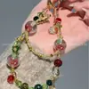 [un Árbol de Navidad] Nuevo Colgante de Árbol de Navidad Colorido y Soñador con Cuentas, Exquisito, de Alta Gama, Versátil y Hermosa Cadena para Teléfono Móvil