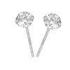 Pendientes de Plata Pura S999 con Diamante de Zirconia para Mujer, Pendientes Pequeños Súper Brillantes y de Alta Gama, Tachuelas para Piercing de Oreja, Tachuelas para Hélice de Oreja para Mujer