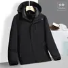 Ropa de Trabajo Impresa para Exteriores Chaquetas de Montañismo Deportivas para Mujer Tres en Uno Impermeables Cortavientos Chaquetas de Pareja Uniformes de Grupo para Empresas para Hombre