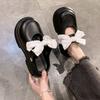 Sandalias Casual Dulces de Plataforma de Suela Gruesa para Mujer Estilo Nuevo Verano 2025 Nudo de Lazo Puntera Calzado Exterior Zapatos de Mujer
