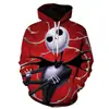 Fábrica direta de Halloween estilo europeu e americano animação noite de Natal horror moletom 3D animação impressão 3D suéter masculino