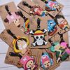 Anime japonés One Piece etiqueta de embarque para equipaje Luffy Sauron Joba adornos de identificación para bolsa de equipaje etiqueta pequeña