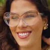 Novos Óculos Elegantes Europeus e Americanos Que Podem Ser Equipados com Lentes Planas Anti-Luz Azul para Miopia Olho de Gato Versáteis para o Dia a Dia Casuais Óculos Transfronteiriços