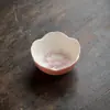 Caneca Cerâmica Mestra Pintada à Mão com Papoula em Cor de Esmalte Inferior, Xícara de Chá com Borda Florada, Novo Conjunto de Chá Estilo Chinês com Alto Valor Estético