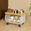 Estante de Almacenamiento de Escritorio Portavasos Usado Cesta de Almacenamiento para Snacks y Frutas Estante para Tazas de Café y Agua Gabinete de Almacenamiento de Frutas y Verduras Cesta para Verduras