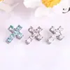 Pendientes de Aro Cruzados de Aleación de Titanio Zesen F136 Tornillos para Labio de Titanio G23 Tornillos para Cartílago Auricular Accesorios de Joyería para Perforaciones