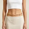 Accesorios transfronterizos europeos y americanos, moderno aro metálico trenzado retro, cadena para la cintura empalmada, cinturón de falda sexy versátil