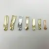 En stock al por mayor cabeza de cremallera de aleación de zinc cabeza de cremallera metálica de doble sección cabeza de cremallera para ropa y equipaje cabeza de cremallera de nailon