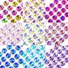 Wei Chen nuevo vidrio cosido a mano con taladro redondo de cristal satélite, fondo plano, doble agujero, DIY para ropa, vestido con diamantes de colores, combinado a mano