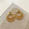 Pendientes de Aro Circulares Huecos Europeos y Americanos Transfronterizos para Mujer, Diseño de Círculo Exagerado, Moda de Gama Alta, Exquisitos Pendientes de Celebridad de Internet al por Mayor