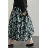No me olvides. DU teñido casero 100 ramio natural retro falda larga slim A mujer