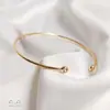 Pulseira de Zircônia Banhada a Ouro 14K Pulseira da Moda Ins Pulseira Simples Moda Artesanal Base para Pulseira Joia