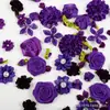 75 piezas de Amazon Más Vendido morado oscuro Hecho a Mano Tela traje Calcomanía DIY Zapatos y Sombreros Accesorios de Ropa Accesorios de Flores