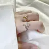 Anillo de Gatito Incrustado con Zirconias, Abertura Ajustable, Suave y Lindo, Anillo de Cola de Gato Creativo Personalizado