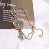 Explosiones Nuevo Reloj de Cuarzo para Mujer con Pulsera Simple de Moda con Cordón de Diamantes de Colores con Incrustaciones de Diamantes Alto Valor de Color