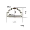 Ventas directas de fábrica hebilla en forma de D accesorios de hardware para maletas hebilla metálica semicircular en forma de D en stock venta al por mayor hebilla en forma de D de aleación transfronteriza