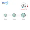 Pendientes de Aleación de Titanio F136 de Fondo Plano con Borde Ondulado Ópalo Aurora, Tachuelas de Lengua de Gelatina, Tachuelas para Labios, Tachuelas Incrustadas, Accesorios de Joyería para Piercings