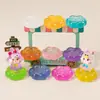 Base Giratoria que Brilla en la Oscuridad Accesorios DIY Combinación de Pequeños Adornos Llavero Bolsa Sorpresa Accesorios de Figuritas de Resina de Moda