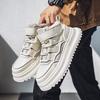 Zapatos de Hombre Estilo Nuevo Estilo Británico Zapatillas de Suela Gruesa Otoño e Invierno de Caña Media Casual Moda Zapatos Deportivos Modernos Simples Zapatos de Moda
