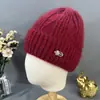 Gorros de Otoño e Invierno para Mujer, Gorros Holgados de Punto, Gorros Cálidos de Doble Capa Engrosados que Protegen los Oídos, Gorros de Lana Originales, Gorros de Lana Versátiles